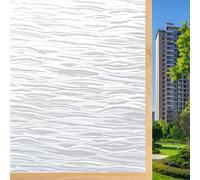 Window Privacy Film 50 x 160 cm Daytime Privacy, UV Blocking, Frosted, Opaque, Removable, Static Cling, Non Adhesive, Blackout Window Film for Windows, Lines