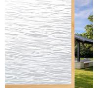 Window Privacy Film 75 x 460 cm Opaque, Frosted, UV Blocking, Daytime Privacy, Removable, Non Adhesive, Static Cling, Window Film for Glass Windows for Windows, Lines