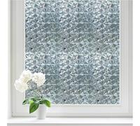 Window Privacy Film Decorative Frosted Glass Window Film, Sun Blocking Stained Glass Clings, Static Cling Removable Stickers 17.5" x 78.7" (Clear,23.6" x 78.7")