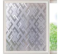 Window Privacy Film Self Adhesive 55 x 200 cm Window Film Privacy for Glass Windows, No Glue Anti UV Sun Block, Reusable for Home Office, Diamond