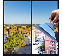 Window Privacy Film, Window Tint Sun Blocking Heat reducing and UV Protection, one-Way Privacy Mirror Reflective Film,Explosion-Proof Premium PET Material,Mercury Blue,23.6 Inch x 16.4 Feet