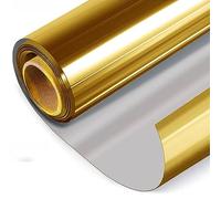 Window Privacy One Way Mirror Vinyl Adhesive Window Film Anti Looking Privacy Sunscreen Blackout Glass Stickers Reflective Window Tint Heat Control for House Office Window Films (Color : Classic Gold