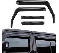 Window Rain Guard for Jeep Wrangler JK JKU 2007-2017 4 Porte,Side Wind Deflectors Ventshade Weather Shield Car Accessories Built to Last Rain Awning