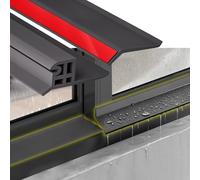 Window Rain Guard Kit - 9.8ft Waterproof Rubber Seal Strip Adjustable Adhesive Weatherproofing for Sliding Windows 2-Piece Set Easy No-Tool Installation