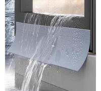 Window Rain Stopper,Self-Adhesive Door Rain Drip Guard 4.4in, Waterproof Windowsill Protector for Sliding/Casement, 16 PCS Rubber Rain Deflector, Stop Water Backflow, Durable Weatherproof S