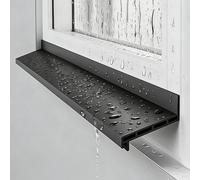 Window Rain Stopper,Self-Adhesive Rubber Door Rain Drip Guard - Black Rain Deflector for Windows & Doors, Prevents Backflow & Diverts Rainwater, 5.6cm Edge Flashing for Home Protection