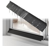 Window Rain Stopper,Self-Adhesive Rubber Door Rain Guard, 1.7"/2.1" Drip Edge Deflector, Black 1pc for Doors & Windows, 2m (6.6ft) Rain Diverter, Prevent Water Damage, Easy Install
