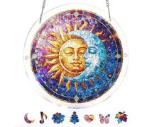 Window Rainbow Maker - Acrylic Colorful Ornament | Stained Glass Puzzle Light Catcher - for Living Room Bedroom Wall Door Garden Patio Mothers Day Birthday