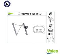 VALEO 850040 Window Regulator VALEO WINDOW REGULATOR Fitting side [Text]: LEFT FRONT Confort [Text]: Function type [Text] : Technology [Text]: