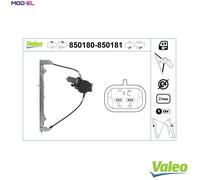 Valeo Window Regulator 850180 - Left Front for Fiat Panda Classic 188A8.000 1.2L