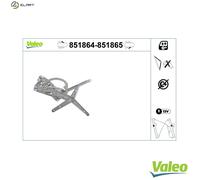Valeo Window Regulator 851864 for BMW 3/E6 Compact M41D17 1.7L M43B18 M42B18 M40B18