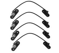 Window Restrictor Lock, Kids Window Door Lock Child Safety Security Wire Catch with Screw Keys for Children Baby Safety, Home Public (Black, 4PCS)
