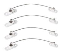 Window Restrictor Lock, Kids Window Door Lock Child Safety Security Wire Catch with Screw Keys for Children Baby Safety, Home Public (White, 4PCS)