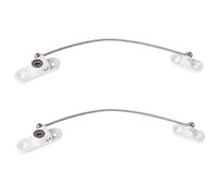 Window Restrictor Lock, Kids Window Door Lock Child Safety Security Wire Catch with Screw Keys for Children Baby Safety, Home Public (White, 2PCS)