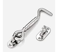 Window Restrictor Lock UPVC Child Safety, Stainless Steel Cabin Hook Latch Window Restrictor Multicolor 4-8 inch Multiple Pcs(Silver,4 inch-6 pcs)