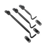 Window Restrictor Lock UPVC Child Safety, Stainless Steel Cabin Hook Latch Window Restrictor Multicolor 4-8 inch Multiple Pcs(Black,4 inch-6 pcs)