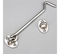 Window Restrictor Lock UPVC Child Safety, Stainless Steel Cabin Hook Silver Black 3-14 inch for Doors Windows Closets Cabinets