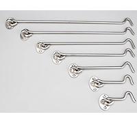 Window Restrictor Lock UPVC Child Safety, Stainless Steel Eye Latch Restrictor for Door Window Cabin Hook Silver Black 3-10 Inch