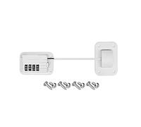Window Restrictor, Lockable 20cm Cable Length Restricts, Four -Grid Password Windows Lock, Prevent Injury, Burglary, Durable Window Lock for Child Safety and Protection (White)