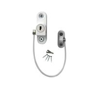Window Restrictor Locks- 63g Window Wire Cable Locks | Baby Security Window Restrictors | Lightweight Window Safety Lock | Children Security Protection | Lockable Window Security Lock for Safety