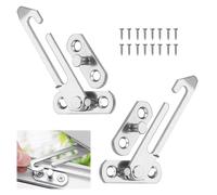 Window Restrictors for Upvc,2 Pairs Window Locks Child Safety, Window Restrictor,Left Right Handed Easy Install Silver Safety Catch Suitable for Home School Kindergarten Upvc Windows