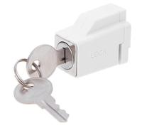 Window Restrictors, Sliding Window Safety Locks with Key for Child & Pet, No Tools, Fits Most Windows, Restricts Window Opening, 1 Pc(White)