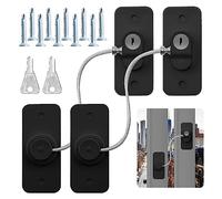 Window Safety Lock, 2 Pack Baby Window Restrictors for UPVC No Drilling Window Locks Child Safety Cable Lock with Key Pet Window Restrictor Kids Refrigerator Lock for Childproof