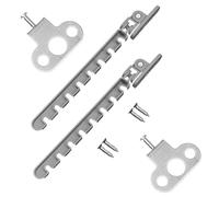 Window Safety Restrictors 2 Pcs Plastic Window Restrictor Hooks Adjustable Position Casement Window Limiter Latch with 4 Screws for Wooden/Metal Internally Opening Window and Door (18cm Adjustable)