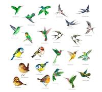 Window Safety Stickers 6Pc Electrostatic Bird Decals to Prevent Collisions (#4)
