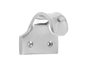 Window Sash Lift Finger Push/Pull Slide Grip Handle + Screws Hook Solid Victorian Vintage Old Style Fittings Handles 50mm Hook Top Quality Chrome Finish Pack of 12
