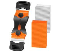 Window Scraper Tool - Double Edged Non Scratch Scraper Cleaning Tool with 20Pcs Replacement for Hob Oven, Cooktop, Windows, Sticker, Wallpaper, Glass or Paint Removal