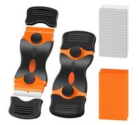Window Scraper Tool - Double Edged Non Scratch Scraper with 20Pcs Replacement/Cleaning Scraper Tool for Hob Oven, Cooktop, Windows, Sticker, Wallpaper, Glass or Paint Removal