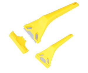 Window Scraper Tool, Non Scratch Scraper Cleaning Tool Replacement Window Scraper for Glass, Paint, Poster, Hob Oven, Cooktop, Sticker, Wallpaper, Residue Remover Stanley Blades DIY (Yellow)