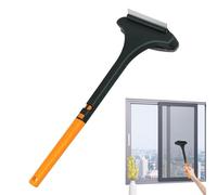 Window Screen Cleaning Brush | Multi-Purpose Wet Dry Squeegee | Mesh Screen Cleaner - for Glass Outdoor Patio Porch Home Blind Shower Track Bathroom Car Inside Grout