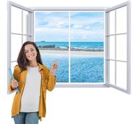 Window Screen Mesh 195x160cm Screen Mesh Insect Protection Window Heavy Duty Mosquito Insects Protection No Gap Keeps Bugs Mosquito Out Kid and Pet Friendly White