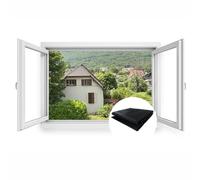 Window Screen Mesh 2x2m Mosquito Window Nets High Density Cuttable Washable Easy to Install Window Mosquitos Nets for Windows Doors Patio -Black