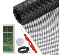Window Screen Mesh - 400x120cm Fiberglass Roll Screen Mesh Roll, DIY Adjustable Net for Fly Protection, Replacement - Covers