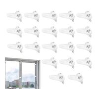 Window Screen Secure Clips - 20 Pack Retaining Fasteners with Screws, Heavy Duty Storm Window Holder Set, Screen Fixing Hardware Kit, Easy Install Mounting Solution for Residential, F