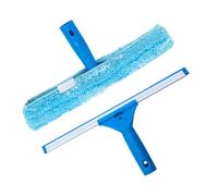 Window Scrubber And Squeegee - 35cm Shower Cleaning Microfiber Cleaner | Squeegee And Glass Window Wiper | Squeegees Microfiber Glass Wiper Kit For Glasses Doors Mirror Floor Windshields