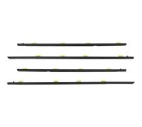 Window Seal 4PCS Car Window Sealing Strip for Civic Sedan 2001-2005 Outer Door Belt Seal Rubber Waterproof Trim Weatherstrip Black Weather Strip