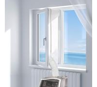 Window Seal for Mobile Air Conditioners, 4 m Mobile Air Conditioning Window Seal, Silver-Coated Cuff, Ideal for Single-Leaf Windows, Wide Window Sills, Deep Old Building Wing Windows