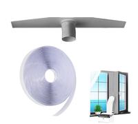 Window Seal for Portable Air Conditioner - with Adhesive Fastener 158 Inch Waterproof No-Drill - Portable AC Window Vent Seal Kit | for Small Retail Store Home Apartment Hotel Room