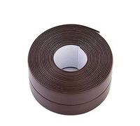 Window Seal Strip,Draft Excluder Bathroom Shower Sink Bath Sealing Strip Tape White Self Adhesive Waterproof Wall Sticker for Kitchen(Brown)