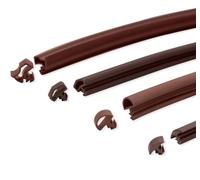 Window Seal Strip,Gap Solid PVC Wooden Door Crash Bar Article Window Doors and Windows Sealing Trip Windproof Card Slot 20 Different Size 5 Meter excluder(Type16)