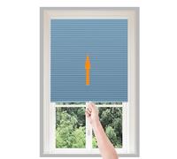 Window Shades Pull Down No Drill Blinds Non-Woven Light Filtering Stick On Cut to Size Self Adhesive Pleated Temporary Blind for Bedroom Kitchen Bathroom Windows Doors