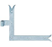 Window Shutter Corner Hinge Straight Carp Tail Ends Top 250 x 300 mm Oberflaeche: galvanisch Gelb verzinkt