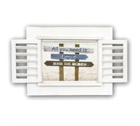 Varazze Slatted White Wooden 7x5 inch Photo Frame Overall Size 10x8 inches