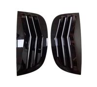 Window Side Shutter Cover Fit For 208 2018-2024 Car Rear Louver Window Side Shutter Cover Trim Sticker Vent Scoop Carbon ABS Automobile Window Mouldings(Gloss Black)