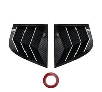 Window Side Shutter Cover Fit For Kia Stinger 2018-2024 Car Rear Window Louver Shutter Cover Exterior Side Vent Trim Scoop Sticker Automobile Window Mouldings(Carbon Look)