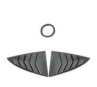 Window Side Shutter Cover Fit For Tesla Model 3 2017-2023 Louver Side Vent Trim Triangle Accessorie Rear Car Window Shutter Cover Automobile Window Mouldings(Carbon Look)